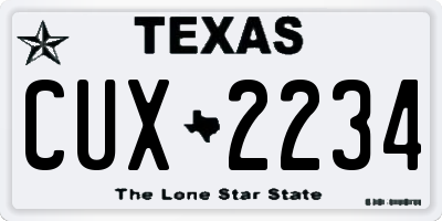 TX license plate CUX2234
