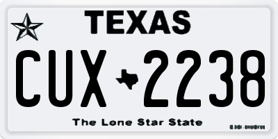 TX license plate CUX2238