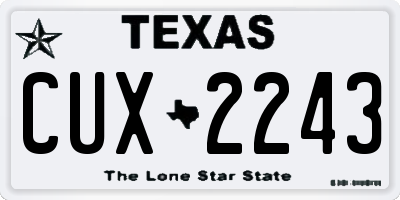 TX license plate CUX2243