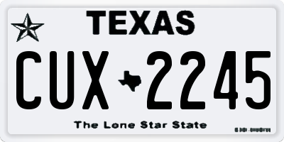 TX license plate CUX2245