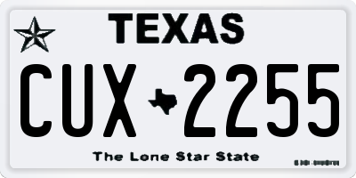 TX license plate CUX2255