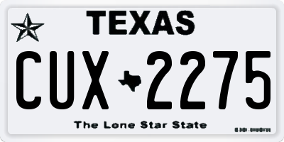 TX license plate CUX2275
