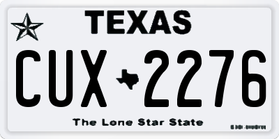 TX license plate CUX2276