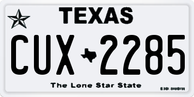TX license plate CUX2285