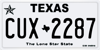 TX license plate CUX2287