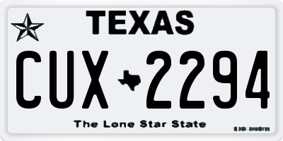 TX license plate CUX2294