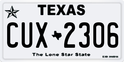 TX license plate CUX2306
