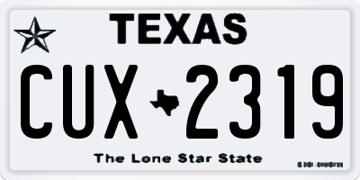 TX license plate CUX2319