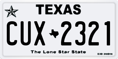 TX license plate CUX2321