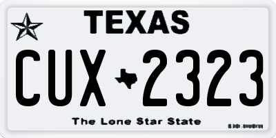 TX license plate CUX2323
