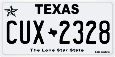 TX license plate CUX2328