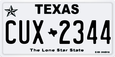 TX license plate CUX2344