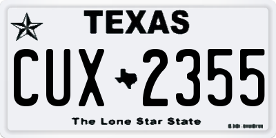 TX license plate CUX2355
