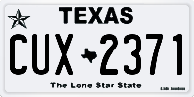 TX license plate CUX2371