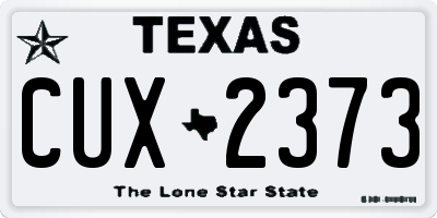 TX license plate CUX2373
