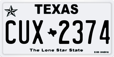 TX license plate CUX2374