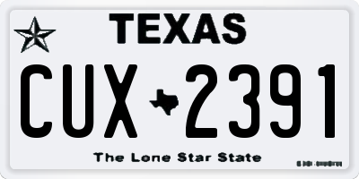 TX license plate CUX2391