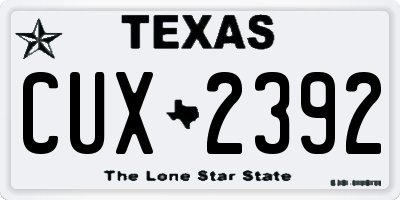 TX license plate CUX2392