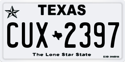 TX license plate CUX2397