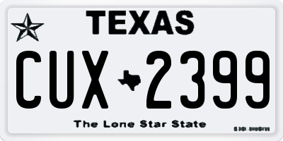 TX license plate CUX2399