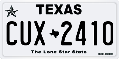 TX license plate CUX2410