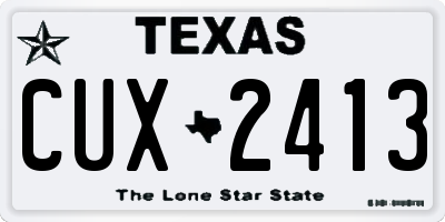 TX license plate CUX2413