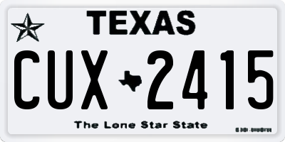 TX license plate CUX2415