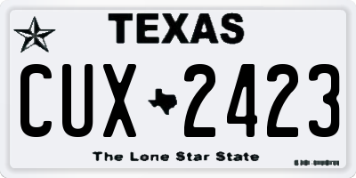 TX license plate CUX2423