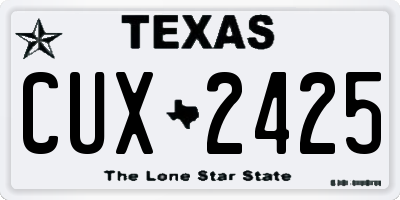 TX license plate CUX2425