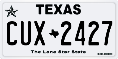 TX license plate CUX2427