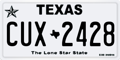 TX license plate CUX2428