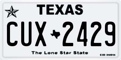 TX license plate CUX2429