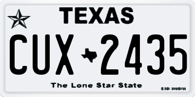 TX license plate CUX2435