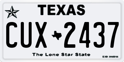 TX license plate CUX2437