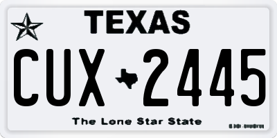 TX license plate CUX2445