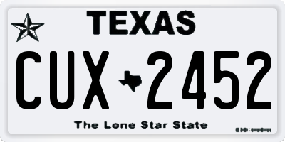 TX license plate CUX2452