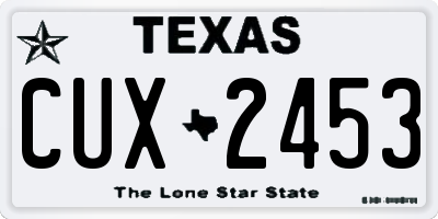 TX license plate CUX2453