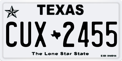 TX license plate CUX2455