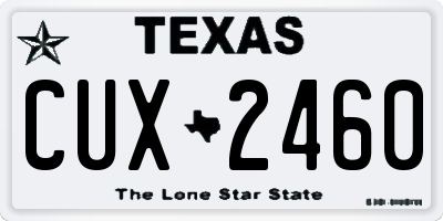 TX license plate CUX2460