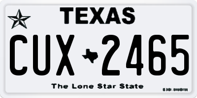 TX license plate CUX2465