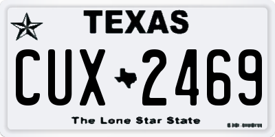 TX license plate CUX2469