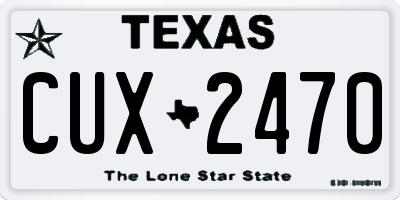 TX license plate CUX2470