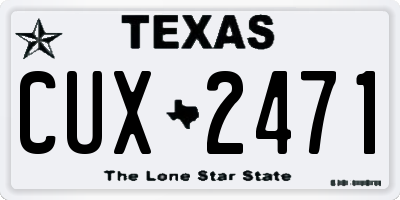 TX license plate CUX2471