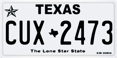 TX license plate CUX2473