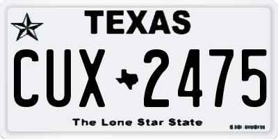 TX license plate CUX2475