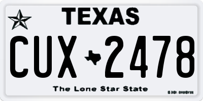TX license plate CUX2478