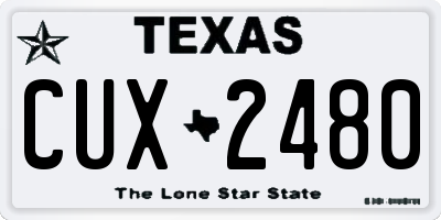TX license plate CUX2480