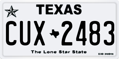 TX license plate CUX2483
