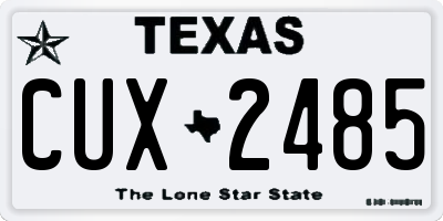 TX license plate CUX2485