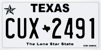 TX license plate CUX2491